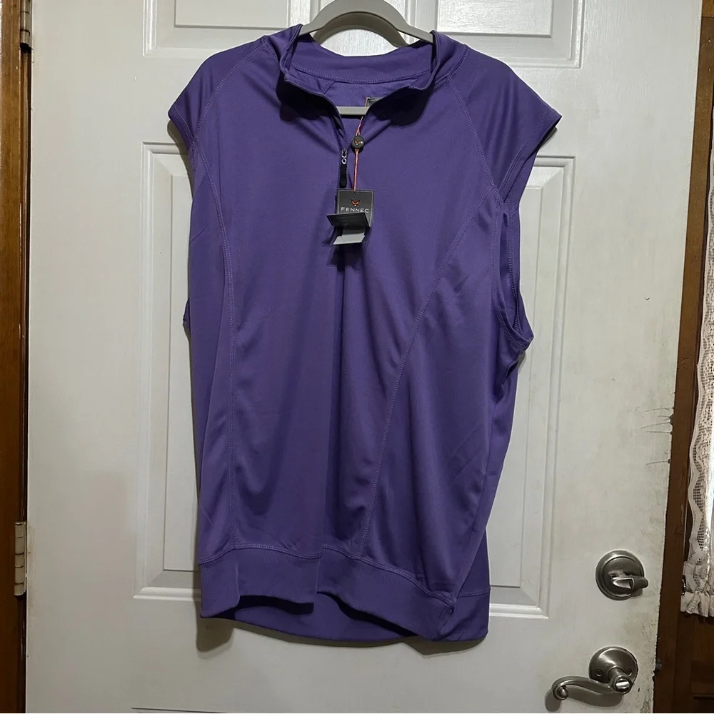 Fennec performance Vest Mens XL Grape 1/4 Zip Sleeveless Golf Jacket Lightweight